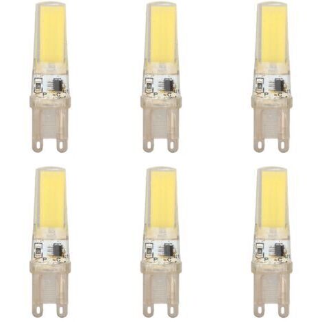 Bombilla LED G9 COB, 6 unidades, regulable, profesional, repuesto para lámparas de pared y de mesa, luz blanca 220V (1/4)