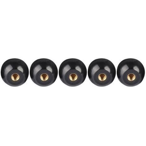 5 piezas de pomo de palanca de bola de baquelita negra con inserto de cobre M12 40 para máquina herramienta (repuesto) (1/4)