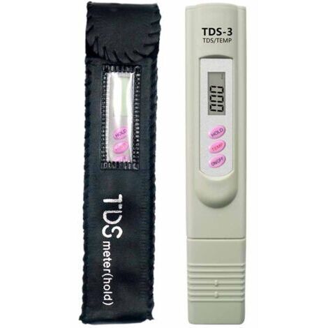 Lápiz de prueba de calidad del agua TDS con estuche de cuero, analizador de calidad del agua, lápiz de prueba de calidad del agua TDS-3 (1/3)