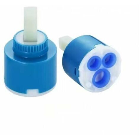 Cartucho cerámico para grifo mezclador, cartucho cerámico para grifo mezclador de baño o cocina (azul, 2 piezas, 40 mm) LO-Ron (1/5)