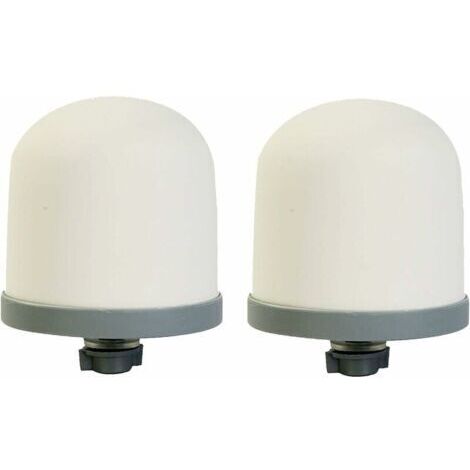 Filtros cerámicos de repuesto Huining (paquete de 2) para sistemas de agua, filtro cerámico con forma de cúpula, color blanco. (1/4)