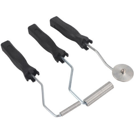 Juego de 3 piezas de rodillos laminadores de fibra de vidrio y aleación de aluminio para moldes de PRFV (dientes de sierra). (1/4)