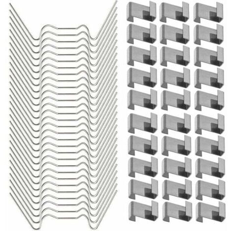 100 clips de acero inoxidable para acristalamiento de invernaderos, clips tipo Z para invernaderos resistentes a tormentas, clips de acero inoxidable tipo W para fijación de invernaderos. (1/4)