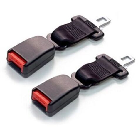 Juego de 2 extensores universales para cinturones de seguridad de coche, correa de extensión ajustable de 21 cm (negra) (1/4)