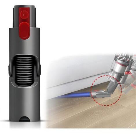 Adaptador inferior de liberación rápida compatible con aspiradoras Dyson V7, V8, V10 y V11, adaptador de corto alcance, adaptador superior de repuesto (1/4)