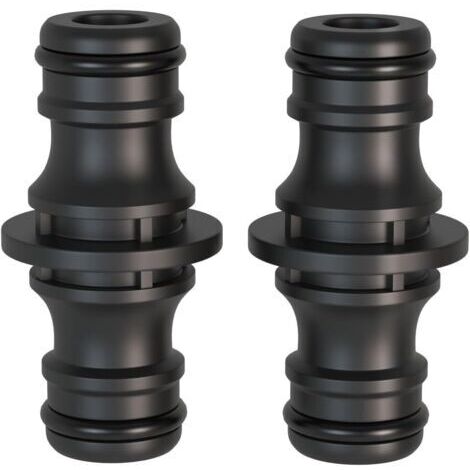 Conector rápido de 2 piezas, doble enchufe de 1/2 pulgada. Pieza de conexión para una conexión segura de la manguera, que permite conectar dos mangueras para extensión. (1/4)