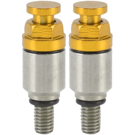 2 piezas M5x0.8 válvula de alivio de presión de purga de aire de horquilla de aleación de aluminio, repuesto para CRF150R CR125R CR250R CRF250R amarillo (1/4)