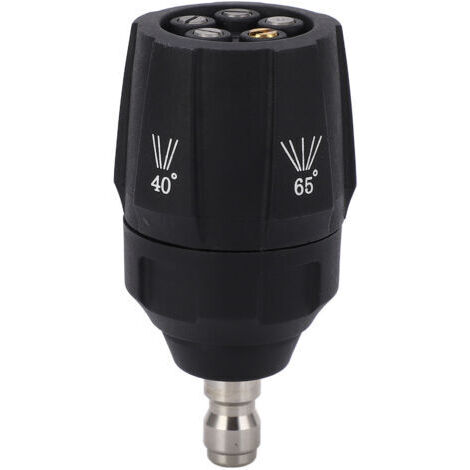 Boquilla limpiadora de alta presión 5 en 1, cabezal rociador multirotatorio ajustable de 360 grados, conector rápido de 1/4 de pulgada. (1/4)