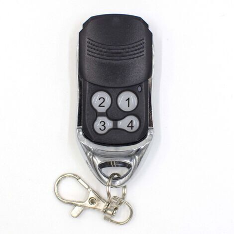 Mando a distancia universal para puertas de garaje, transmisor inalámbrico universal para puertas de garaje, mando a distancia de 4 botones para puertas de garaje y coches, color negro.