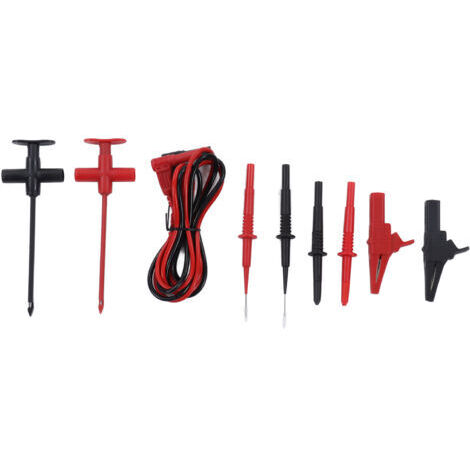 Juego de cables de prueba, casquillos de latón, cable de prueba de PVC/PA, kit de multímetro para mantenimiento eléctrico (1/4)