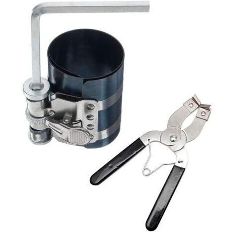 Kit de extracción e instalación de aros de pistón para motor de automóvil, herramienta compresora y abrazadera de instalación de pistón ajustable. (1/4)