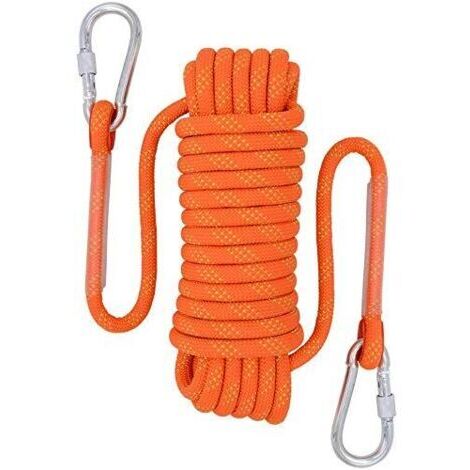 Cuerda de seguridad de 10 m, nailon trenzado, resistente al desgarro, para montañismo, cuerda de rescate, 10 mm de diámetro, cuerda para senderismo.