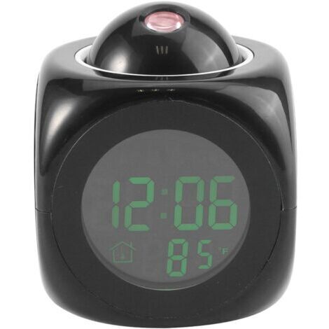 Proyector de pared LCD digital multifuncional con indicaciones de voz, visualización de la temperatura y reloj despertador LED. (1/4)