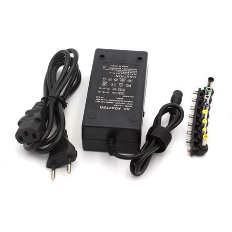 Adaptador de corriente de 96 W, cargador multifunción para portátil, fuente de alimentación de voltaje ajustable, negro. (1/4)