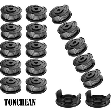 Lote de 16 bobinas de alambre para Bosch, bobina de nailon de repuesto F016800569 compatible con Bosch, 1,60 mm, 4,0 m, compatible con Bosch ART 23 SL/ART 26 SL y 2 tapas de repuesto F016F04557 (1/5)