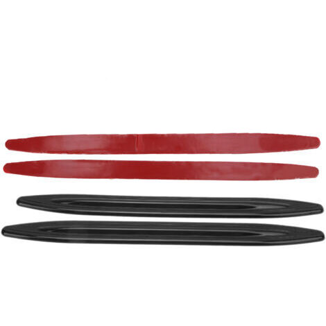 Protectores de parachoques delantero y trasero para coche, 2 piezas, tiras antiarañazos para las esquinas de las puertas, modificación universal en negro brillante. (1/4)