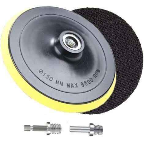 Juego de 2 discos de lijado abrasivos para herramientas rotativas de agarre y lijado - 150 mm, M14 (1/4)