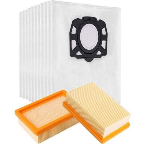Kit de 10 bolsas + 2 filtros para aspiradoras Karcher WD4, WD5 y MV4. (1/4)