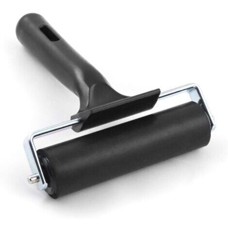 Rodillo de tinta, rodillo de goma Brayer para impresión, papel pintado, tinta para linograbado, 10 cm (1/4)