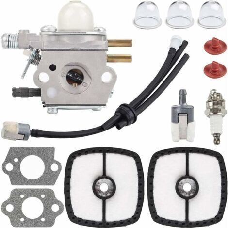 Carburador de repuesto para cortacésped Echo SRM2100 SRM2110 SRM2400 PE2000 PE2400 GT2000 GT2400 PPF2100, reemplaza C1U-K52 C1U-K29 C1U-K47, con filtro de aire y kit de ajuste de la línea del carburad (1/5)