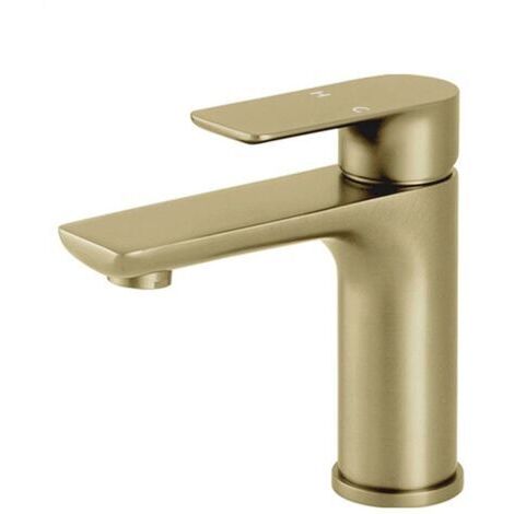 Grifo de baño moderno, grifo de fregadero de cocina de diseño elegante, grifo mezclador de acero inoxidable, agua fría y caliente disponible, grifo de acero inoxidable dorado (1/5)