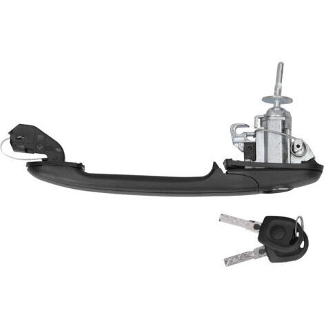 Manija exterior de puerta, diseño ergonómico, juego de manijas exteriores de repuesto para puerta delantera izquierda/derecha, ABS + aleación de aluminio, accesorio para automóvil Seat (1/4)