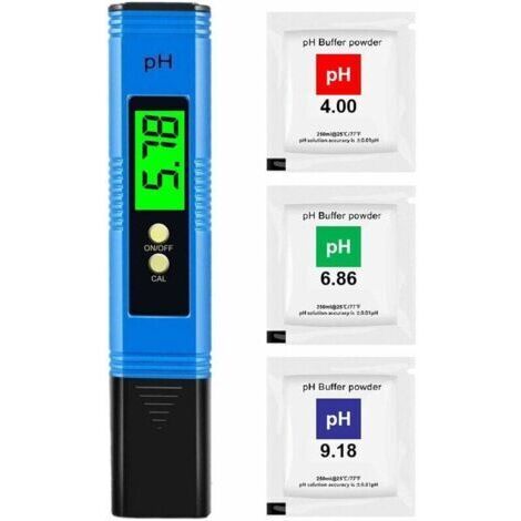 Medidor de pH digital, lápiz de pH profesional, alta precisión de 0,01 pH, rango de medición de 0 a 14 pH, medidor de pH ideal para agua potable doméstica, piscinas y más. (1/5)