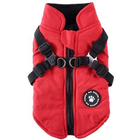 Ropa para perros de otoño e invierno, ropa de algodón acolchada, cálida e impermeable para mascotas (XS) (1/4)