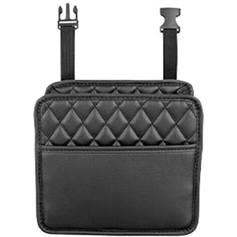 Organizador de respaldo de asiento de coche de cuero sintético, caja de almacenamiento para asientos delanteros y traseros, accesorios de coche de gran capacidad. (1/4)