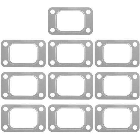 10 piezas de juntas de brida de acero inoxidable para colector de admisión de turbo T3 T34 T35 T38 GT35 GT35R (1/4)