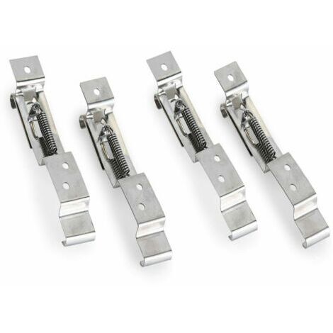 Soporte para matrícula de coche de 4 piezas, abrazadera/soporte para matrícula de remolque, par de resortes de acero inoxidable. (1/5)