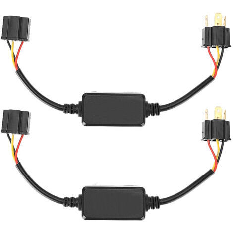 Decodificador de faros Suuonee, 2 unidades Decodificador de faros LED para coche Radio Audio Filtro de cancelación de errores de interferencia para H4 (1/4)