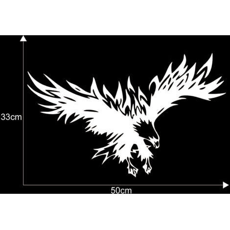 Pegatina de vinilo con forma de águila para coche/camioneta/SUV/Jeep, pegatina universal para capó, carrocería, lateral, decoración exterior. (1/4)