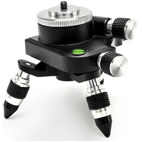 Adaptador para nivel láser, trípode de aleación de aluminio, rosca de 1/4" y 5/8" para la mayoría de niveles láser, base giratoria de 360 grados. (1/5)