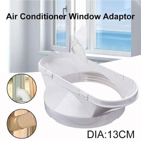 13 cm Accesorios duraderos para aire acondicionado portátil Placa de ventana práctica Conector de tubo de escape blanco Adaptador de conducto