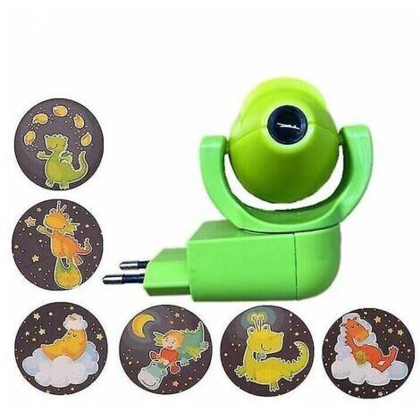 Proyector LED de estrellas, luna y animales con sensor de 6 imágenes y enchufe europeo. Luz nocturna para la decoración de la habitación de niños y bebés. (1/4)