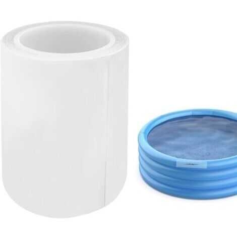 Parche de reparación para piscinas, cinta adhesiva subacuática de TPU de 10 cm x 1,5 m, parche impermeable para piscinas y juguetes inflables, transparente. (1/5)
