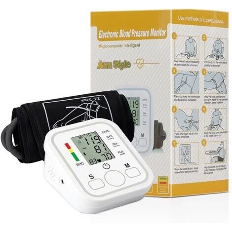 Monitores de presión arterial con brazalete grande - Brazo de 22-32 cm (8,6-12,6"). Clínicamente precisos con 2 baterías de memoria de 99 o pantalla LCD USB. Uso doméstico. (1/4)