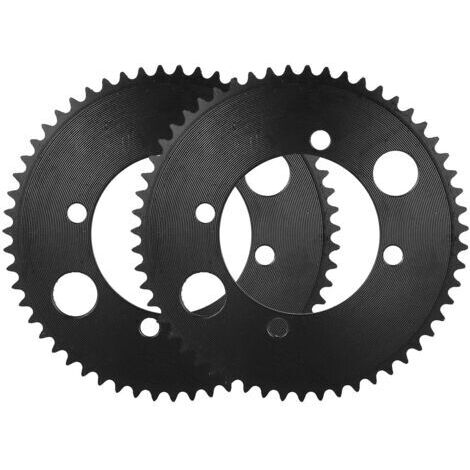 2 piñones traseros de 25 dientes, 55 dientes y 54 mm, aptos para minimotos, ATV y quads de 47 cc y 49 cc, color negro. (1/4)