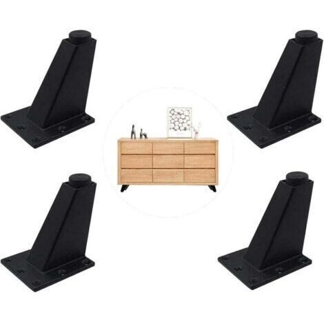 Patas ajustables para muebles (4 piezas): patas para cocina, encimeras, barras, televisores, escritorios y mesas. Fabricadas en aleación de aluminio, ideales para sofás, mesas, armarios y estanterías. (1/5)