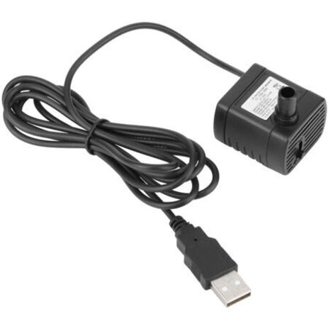 Bomba de agua miniatura sin escobillas con motor CC, ajustable, USB, 5V, 0,5m, 150L/H, para hidroponía y piscinas sumergibles. (1/4)