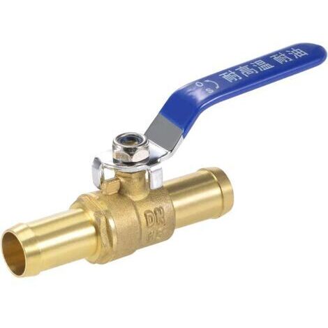 Válvula de bola, válvula de cierre, manguera de 19 mm con conexión de púas, racores para tubo de manguera de 19 mm con conexión de púas, manija de operación de 90 grados, válvula de latón, paquete de (1/3)