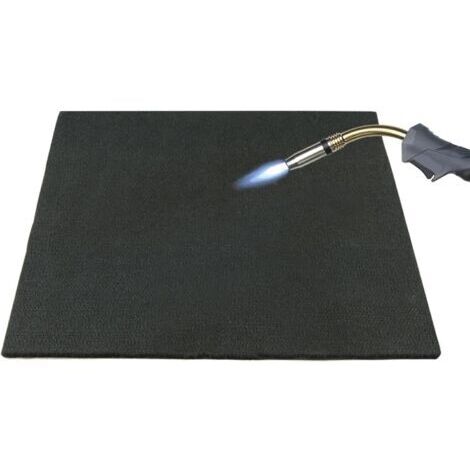 Alfombrilla ignífuga de 30x30 cm, resistente al fuego, aislante térmico, resistente al calor, retardante de llama, 4-5 mm de espesor, alfombrilla de soldadura para fontanería. (1/4)