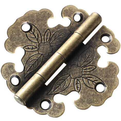 bisagras de bronce antiguo para armarios decorativos, puertas de madera y librerías. (1/4)