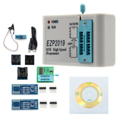 Programador SPI FLASH de alta velocidad EZP2019 con 4 bases probadas para EEPROM Block 24, para Flash 25 y EEPROM 93 (versión en inglés). (1/5)