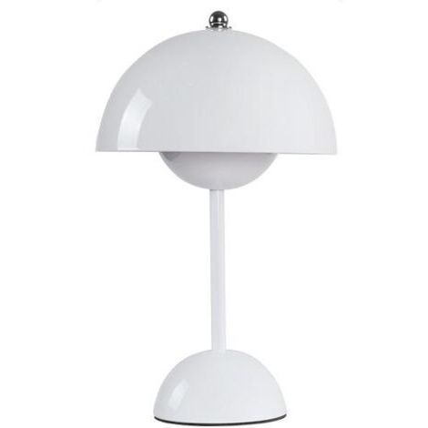 Lámpara danesa nórdica con forma de flor, decoración de dormitorio, lujo y elegancia, mesita de noche, blanca (1/5)