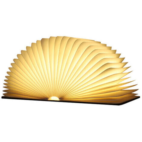 Lámpara de mesa LED plegable de madera, lámpara con forma de libro, lámpara de papel LED recargable por USB, idea de regalo de Navidad, lámpara de libro plegable y magnética, para dormitorio, hogar, b (1/5)
