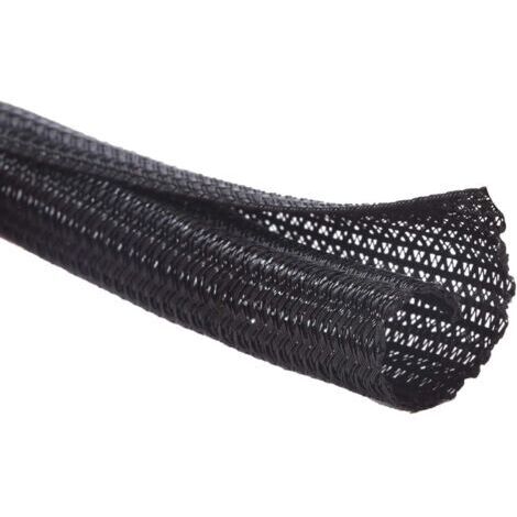 Funda para cables de 50 cm con cierre automático, organizador de cables, gestión de cables para ordenador y coche - Negro (1/5)