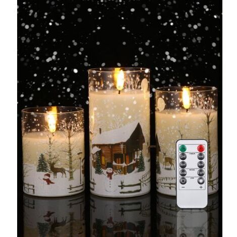 velas LED con efecto de llama parpadeante, velas LED con control remoto, velas artificiales con temporizador, velas eléctricas, decoración navideña, velas navideñas, velas LED sin llama para cumpleaño (1/5)