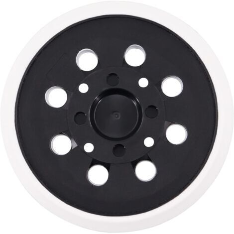 Almohadilla de lijado autoadherente de 125 mm con 8 orificios, compatible con las lijadoras orbitales aleatorias Bosch PEX 300 AE y PEX 400 AE de Poweka (blanca).